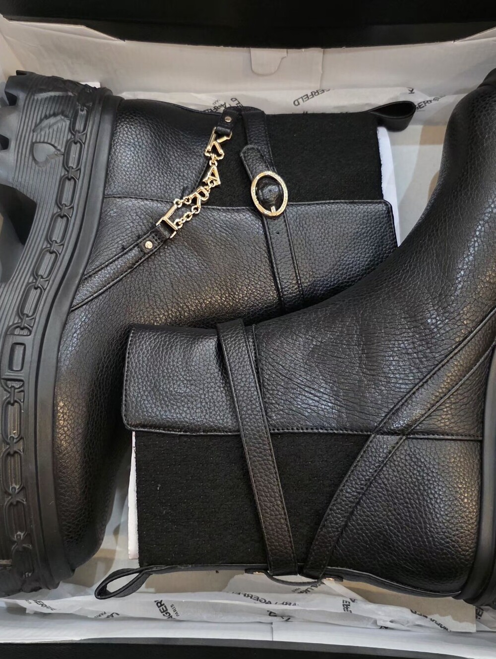 Karl Lagerfeld Women's Laelith Lug Booties